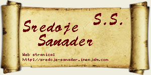 Sredoje Sanader vizit kartica